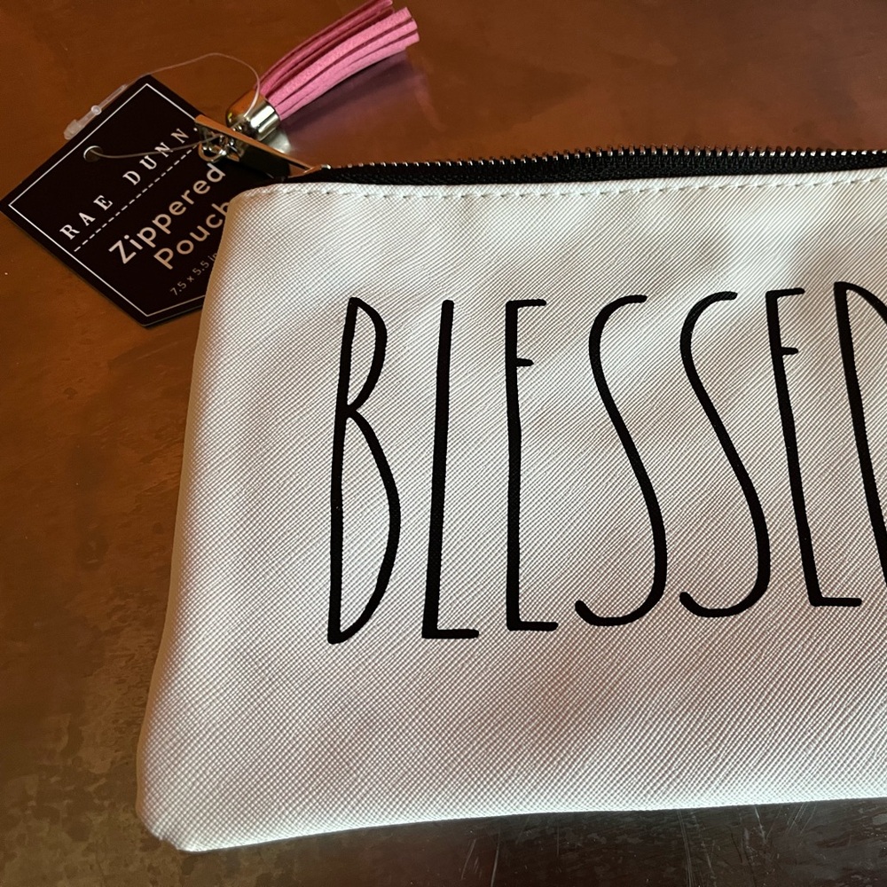 BLESSED cosmetic bag RAE DUNN NWT🖤